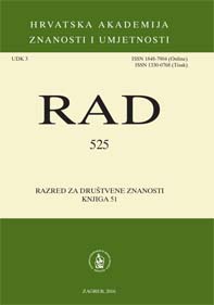 Rad Hrvatske akademije znanosti i umjetnosti. Razred za društvene znanosti