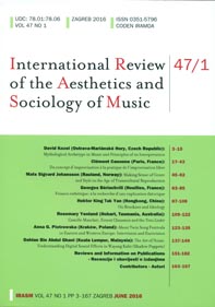 International review of the aesthetics and sociology of music