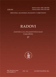 Radovi Zavoda za znanstveni rad Varaždin = Papers of the Institute for Scientific Research Work in Varaždin