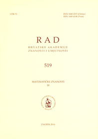 Rad Hrvatske akademije znanosti i umjetnosti. Matematičke znanosti