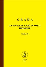 Građa za povijest književnosti hrvatske