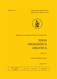 Folia onomastica Croatica