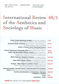 International review of the aesthetics and sociology of music