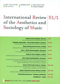 International review of the aesthetics and sociology of music