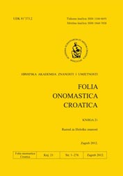 Folia onomastica Croatica.