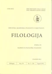 Filologija : časopis Razreda za filološke znanosti Hrvatske akademije znanosti i umjetnosti.