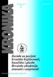 Kronika Zavoda za povijest hrvatske književnosti, kazališta i glazbe HAZU.