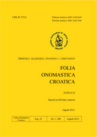 Folia onomastica Croatica