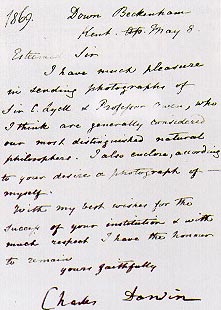 Pismo Charlesa Darwina