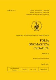 Folia onomastica Croatica.