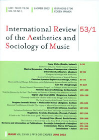 International review of the aesthetics and sociology of music.