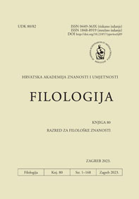 Filologija : časopis Razreda za filološke znanosti Hrvatske akademije znanosti i umjetnosti