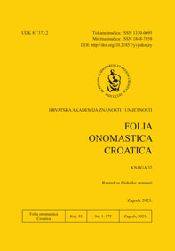 Folia onomastica Croatica