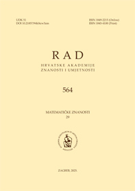 Rad Hrvatske akademije znanosti i umjetnosti. Matematičke znanosti.
