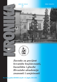 Kronika Zavoda za povijest hrvatske književnosti, kazališta i glazbe HAZU