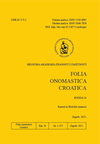 Folia onomastica Croatica