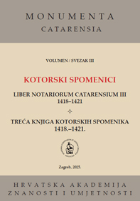 Kotorski spomenici = [Monumenta catarensia]