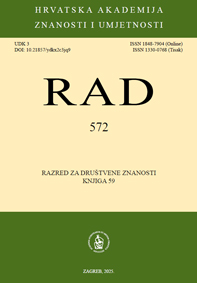 Rad Hrvatske akademije znanosti i umjetnosti. Razred za društvene znanosti.