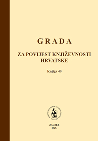 Građa za povijest književnosti hrvatske